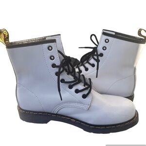 Dr. Martens White Lace-Up Boots